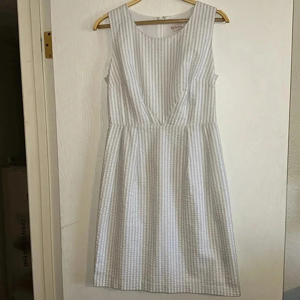 Merona lovely striped cotton dress size 4